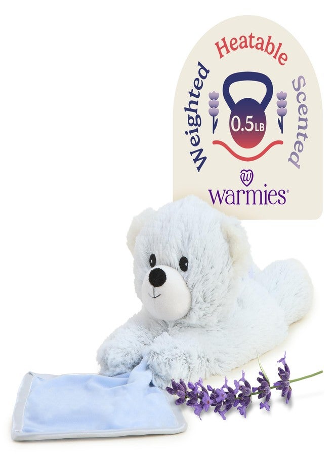 warmies Stuffed Animal Security Blankets for Babies, Brown Bear - Microwavable & Weighted Stuffed Animal Blanket for Baby Boys & Girls - Cute Soft Plush Toys with Child Safe Design for All Ages - Image 1