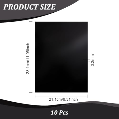 BENECREAT 10 Sheets Black Laser Engraving Testing Paper A4 11x8.3 Inch Double Sides Laser Marking Paper for Fiber Laser Marking and Engraving Laser Cutting Marking Machine - Image 2