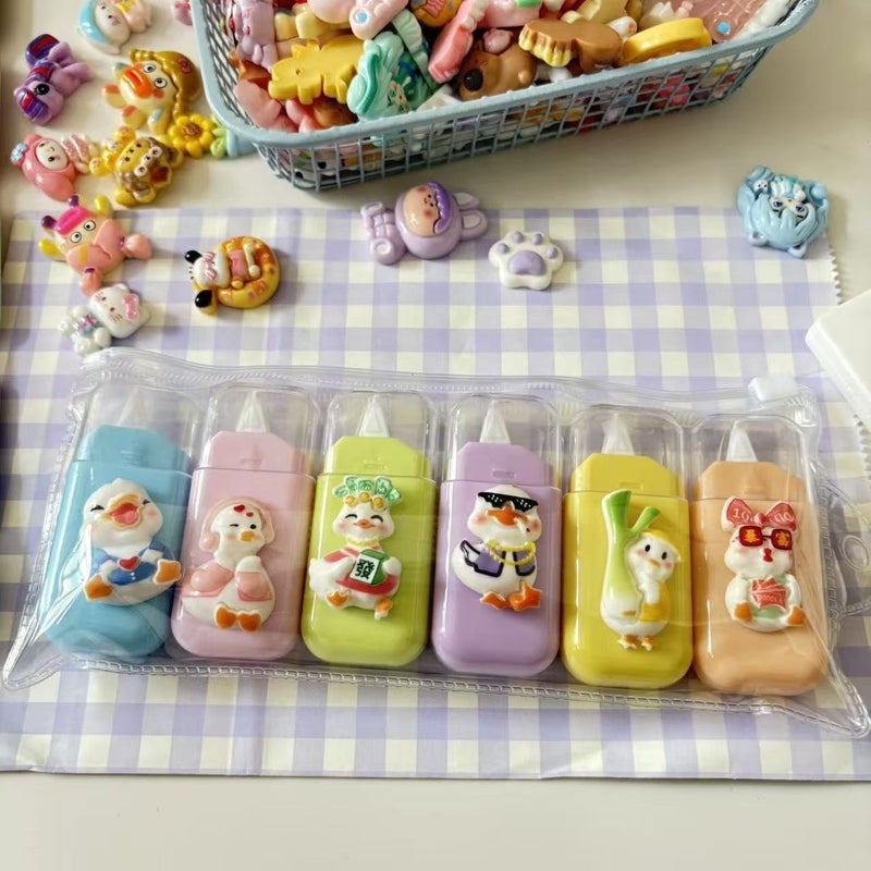 Cute Cartoon Correction Tape for School, Funny Ugly Cute Series, High Appearance Student Correction Tape