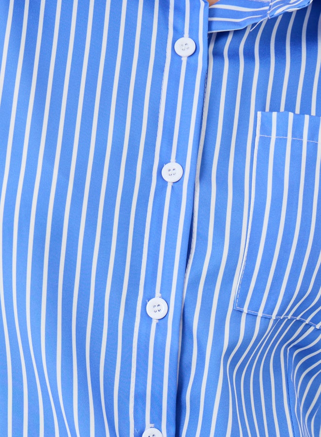 Styli Styli Striped Sleeveless Regular Fit Shirt  - Image 4