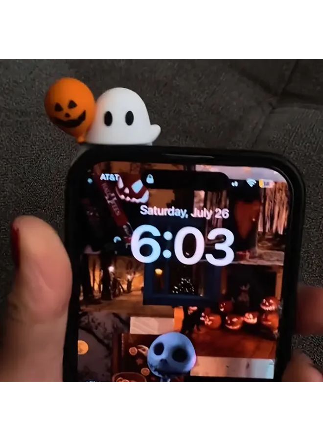 6pcs Halloween Phone Buddy Cute Peel Stick Cling No Residue for iPhone Android - Image 5