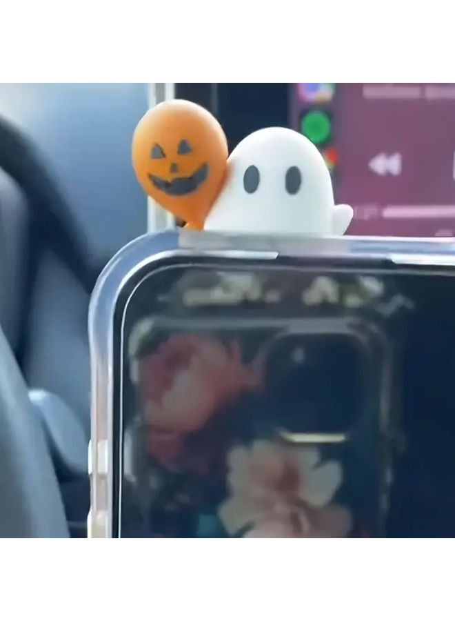 6pcs Halloween Phone Buddy Cute Peel Stick Cling No Residue for iPhone Android - Image 4