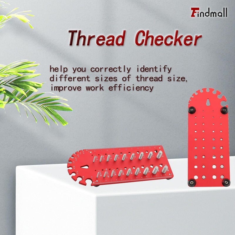 تصميم أنيق عملي متعدد أدوات تحديد هوية الخيوط من Findmall، مقاييس للصواميل والبراغي، أدوات فحص الخيوط متعددة الوظائف جودة موثوقة سوقية تعبئة داخل المستودع جودة مكيفة للمناخ استخدام خفيف وثقيل - Image 4