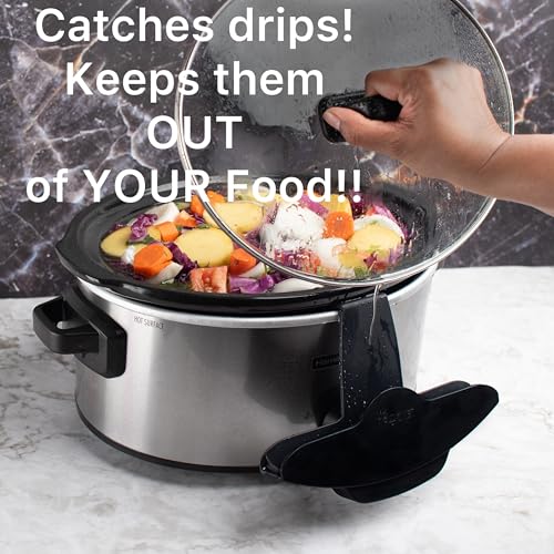 Lid Pocket Slow Cooker Lid Holder | Fits Most Slow Cookers | Keeps Countertops Clean | Crock Pot Kitchen Pot Organizer | Works With Most Crocks - Image 3