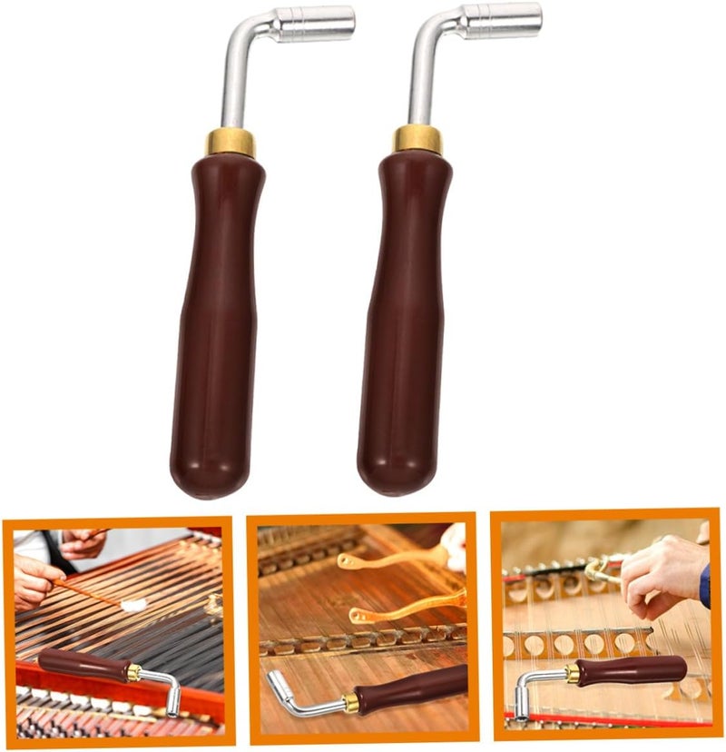 2pcs Professional Zither Tuning Tool Dulcimer Tuning Spanner Piano Tuner Wrench for Chinese Instruments - Image 4