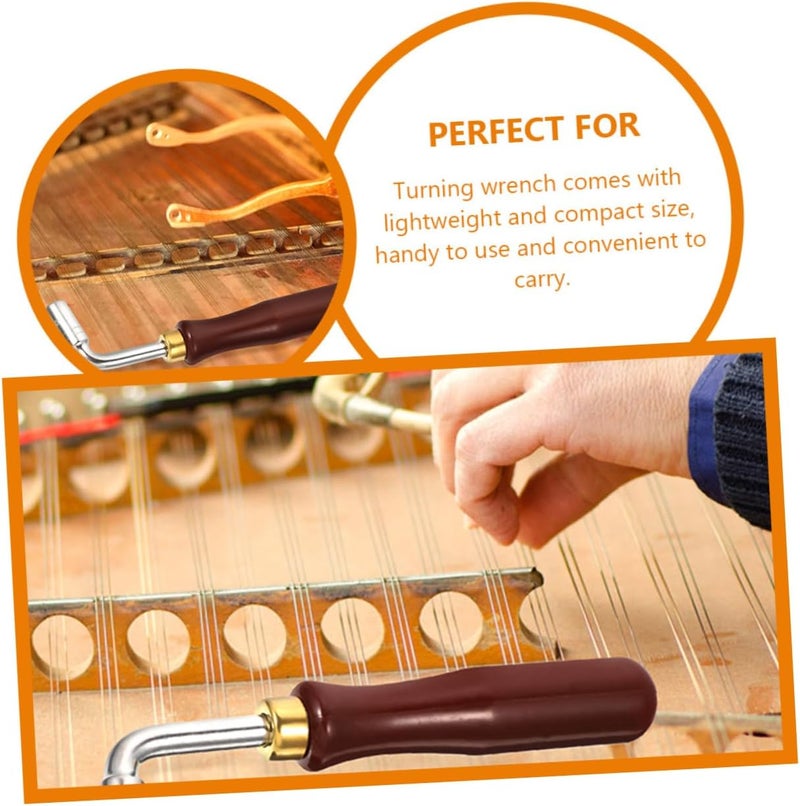 2pcs Professional Zither Tuning Tool Dulcimer Tuning Spanner Piano Tuner Wrench for Chinese Instruments - Image 3