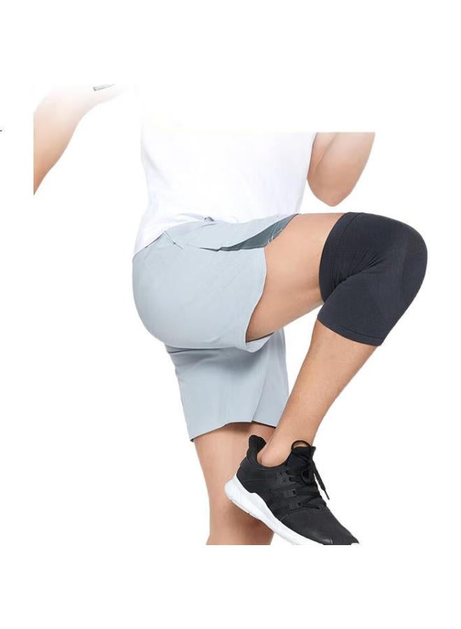 DM D&M Imported Sports Knee Brace For Running, Basketball, Soccer, Meniscus Injury, Joint Protection, Compression, Black, Size L, One Piece - Image 2