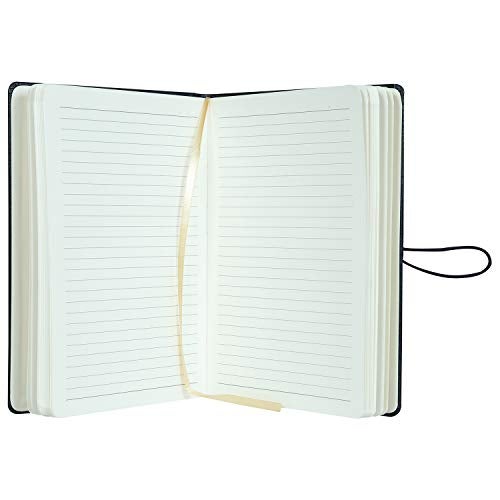 Kitabby - Legacy Clasp - A5 Size - Hard Bound Notebook with an Elastic Band and Hook Locking Mechanism - Padded PU Soft Leather Cover Material - (Blue) [Office Product] - Image 5