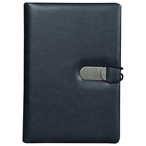 Kitabby - Legacy Clasp - A5 Size - Hard Bound Notebook with an Elastic Band and Hook Locking Mechanism - Padded PU Soft Leather Cover Material - (Blue) [Office Product] - Image 3