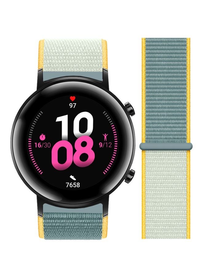 Perfii Replacement Band For Huawei Watch GT 2 42mm Sunshine Green/Yellow - Image 2