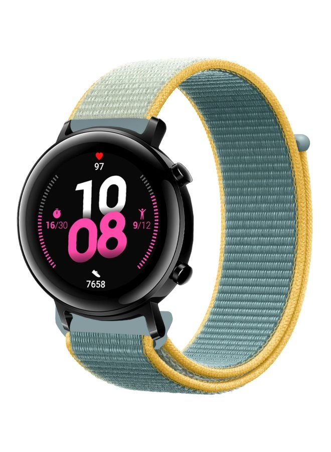 Perfii Replacement Band For Huawei Watch GT 2 42mm Sunshine Green/Yellow - Image 1