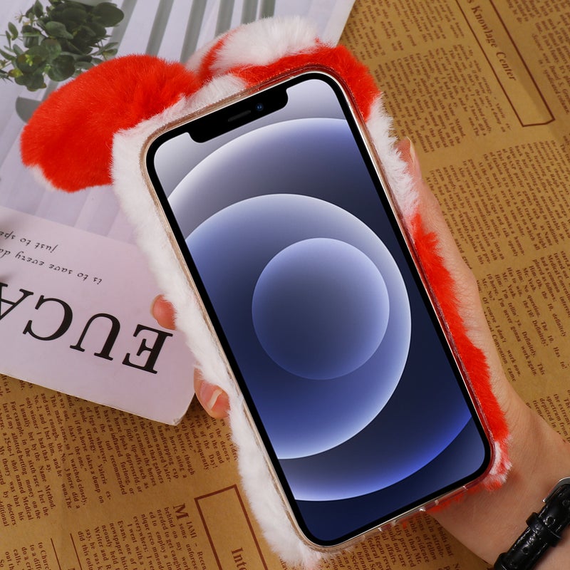 2 pcs Decorative Phone Case Plush Phone Shell Compatible for iPhone 11 - Image 5