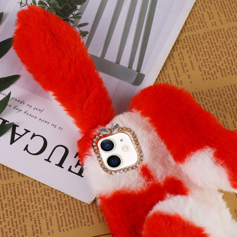 2 pcs Decorative Phone Case Plush Phone Shell Compatible for iPhone 11 - Image 2