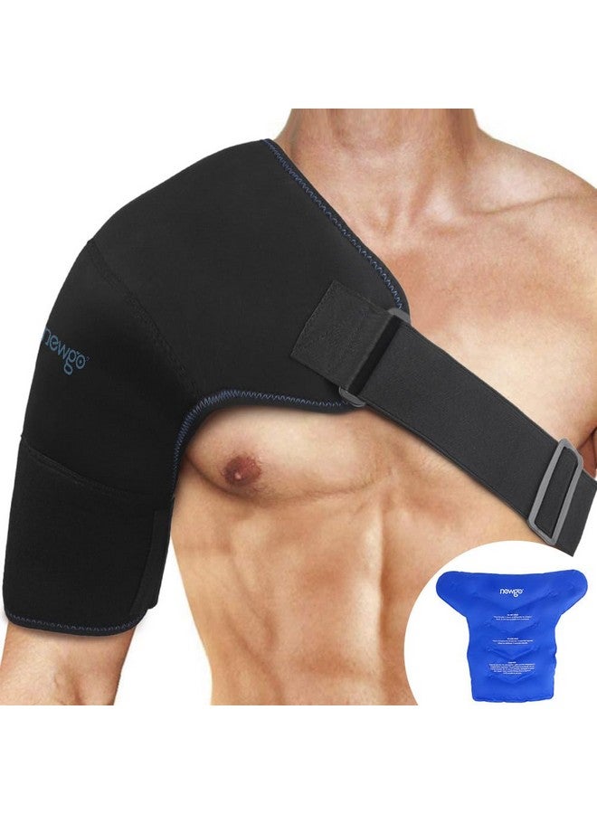 NEWGO Large Shoulder Ice Pack Rotator Cuff Cold Therapy, FSA HSA Eligible Ice Pack Shoulder Wrap Cold Compression Sleeve for Pain Relief, Surgery Recovery, Bursitis - Large - Image 1