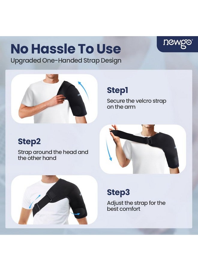 NEWGO Large Shoulder Ice Pack Rotator Cuff Cold Therapy, FSA HSA Eligible Ice Pack Shoulder Wrap Cold Compression Sleeve for Pain Relief, Surgery Recovery, Bursitis - Large - Image 5