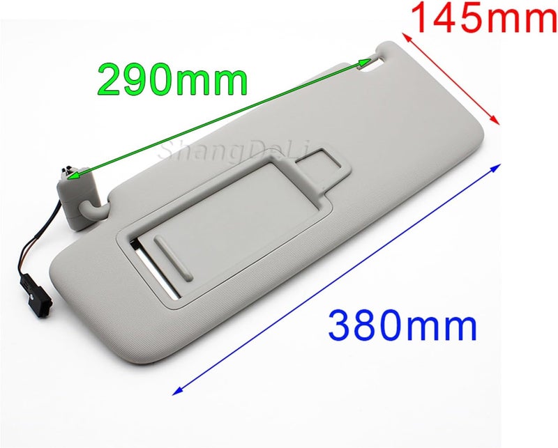 Wivplex Gray Car Sun Visor with Mirror for VW Models - Image 2