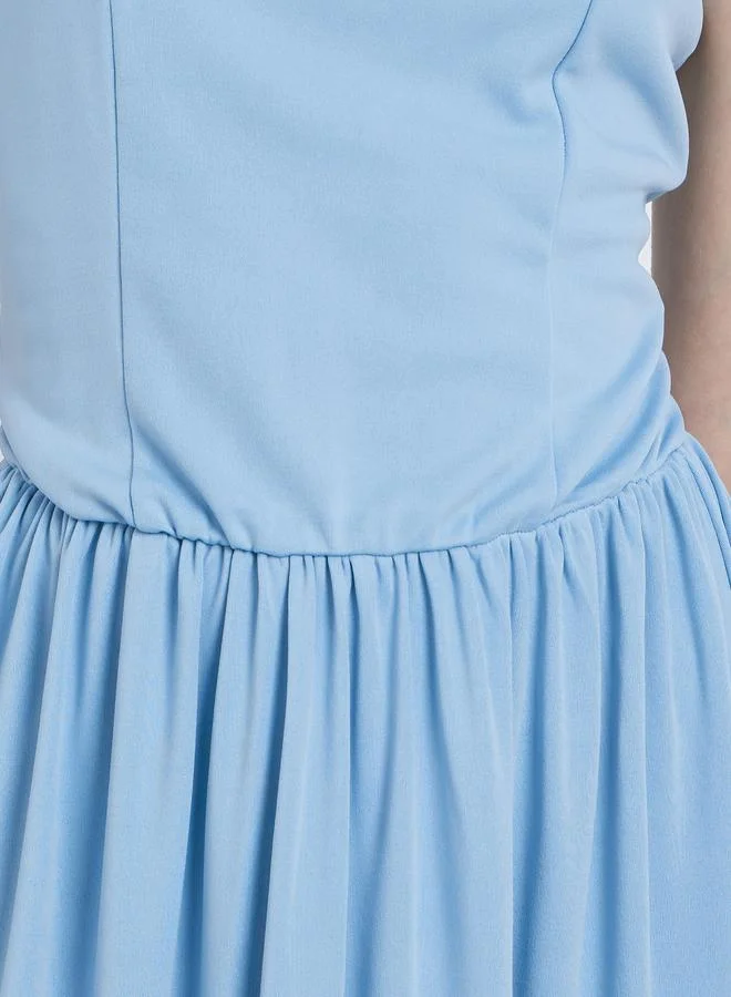 تايك تو فستان ميدي سادة بدون أكمام