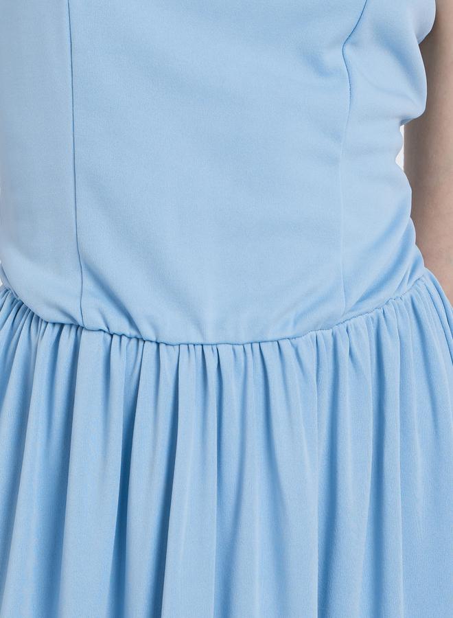 تايك تو فستان ميدي سادة بدون أكمام - Image 4