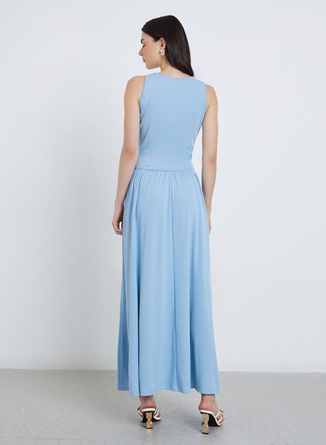 تايك تو فستان ميدي سادة بدون أكمام - Image 5