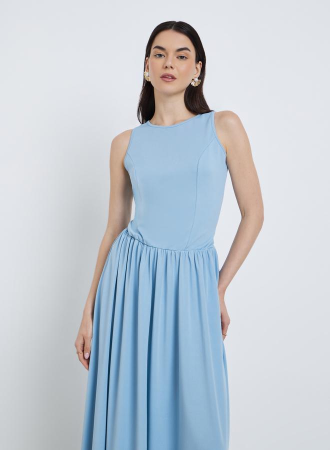 تايك تو فستان ميدي سادة بدون أكمام - Image 3