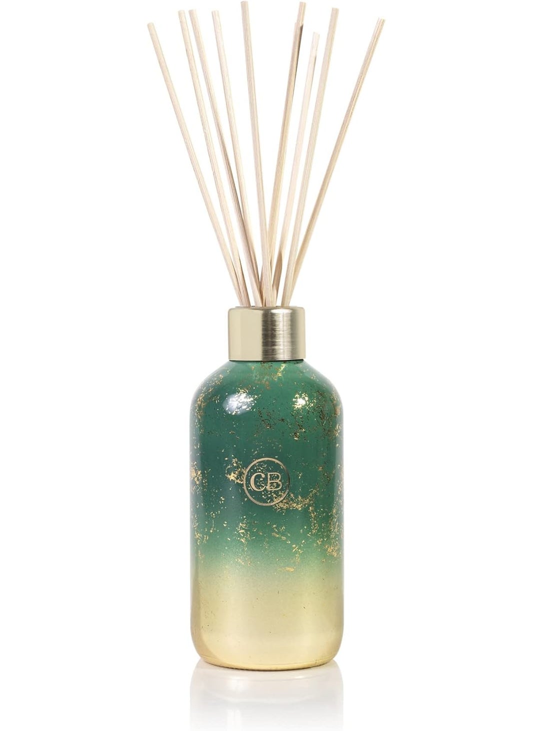 Capri Blue Glimmer Reed Diffuser Set - Includes Diffuser Sticks, Scented Oil, and Decorative Glass Bottle - Home Decor Room Freshener - Capri Blue Home Fragrance - Crystal Pine (8 fl oz)