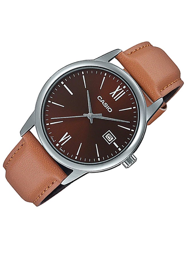 CASIO Men Wrist Watch MTP-V002L-5B3UDF - 44 mm - Brown - Image 3
