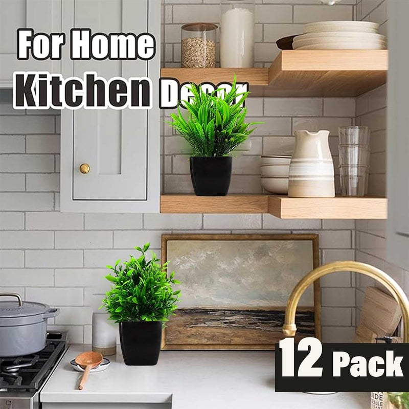Dodecroo UltraRealistic Artificial Potted Plant Pack of 12 Lush Plastic Greenery for Effortless Home Office Decor No Maintenance Required for Artificial Flower with Pot 175 CM - Image 5