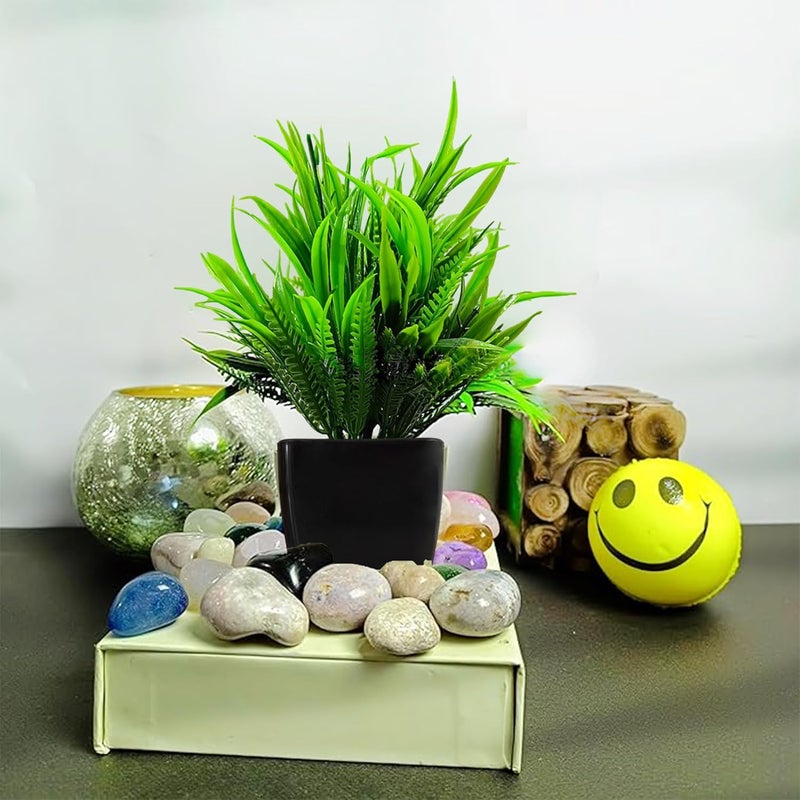 Dodecroo UltraRealistic Artificial Potted Plant Pack of 12 Lush Plastic Greenery for Effortless Home Office Decor No Maintenance Required for Artificial Flower with Pot 175 CM - Image 4