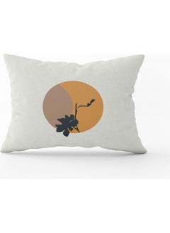 Cango Home Brown Black Bohemian Modern Leaf Patterned Digital Printed Throw Pillow Pillow Case CGH646-3550 Double Sided Printed 