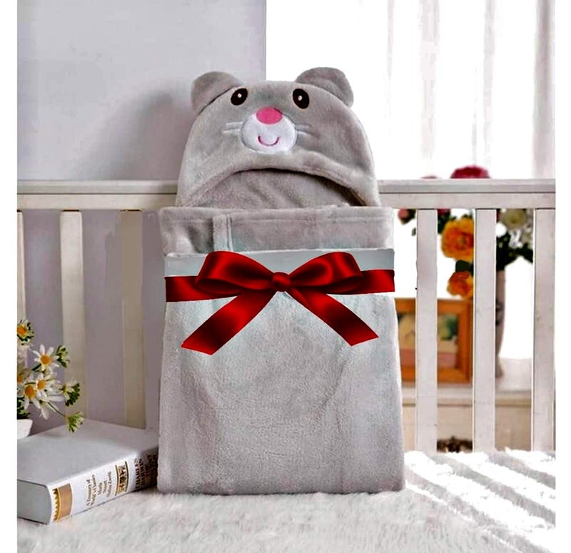 BRANDONN New Born Baby Blankets Combo pack of Wrapper Sheet Blanket and Baby Bath Towel Pack of 2 - Image 4