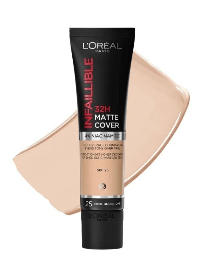 لوريال باريس كريم أساس إنفاليبل بتغطية مطفية تدوم 32 ساعة، درجة اللون 25 - Image 2