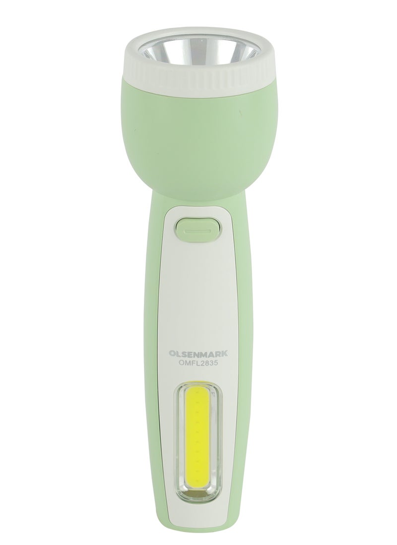 Olsermark - Rechargeable LED Flashlight Torch Long Range Strong Light And Long Battery Life With Tail Light Design - Image 1
