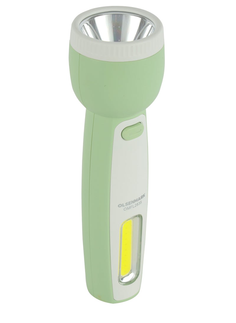 Olsermark - Rechargeable LED Flashlight Torch Long Range Strong Light And Long Battery Life With Tail Light Design - Image 1