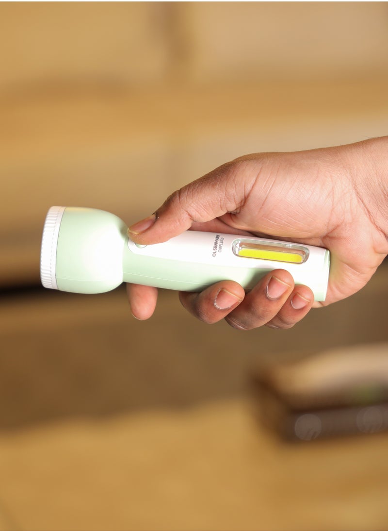 Olsermark - Rechargeable LED Flashlight Torch Long Range Strong Light And Long Battery Life With Tail Light Design - Image 1