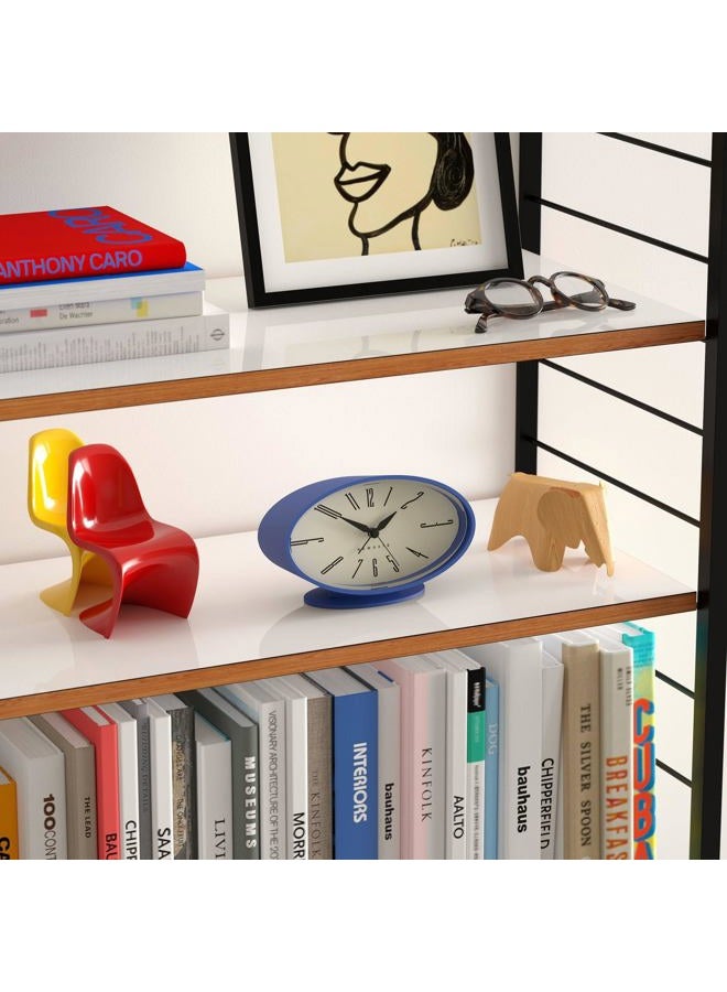 NEWGATE ® Retro Oval Alarm Clock, The 'Ronnie' in Blue by 10 x 16 x 8cm - Image 4