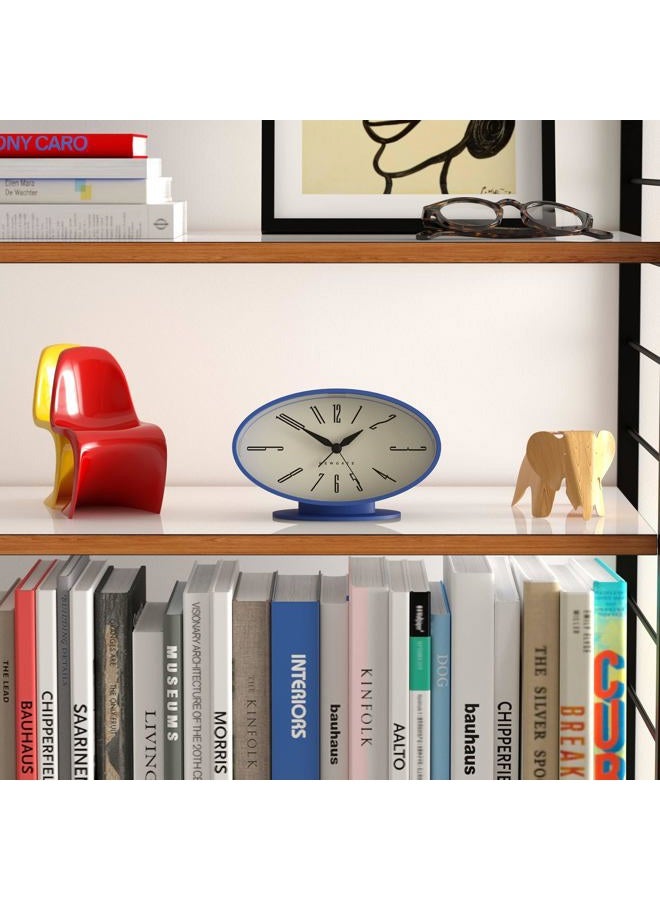 NEWGATE ® Retro Oval Alarm Clock, The 'Ronnie' in Blue by 10 x 16 x 8cm - Image 2