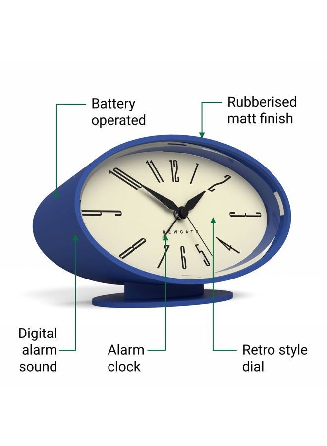 NEWGATE ® Retro Oval Alarm Clock, The 'Ronnie' in Blue by 10 x 16 x 8cm - Image 5