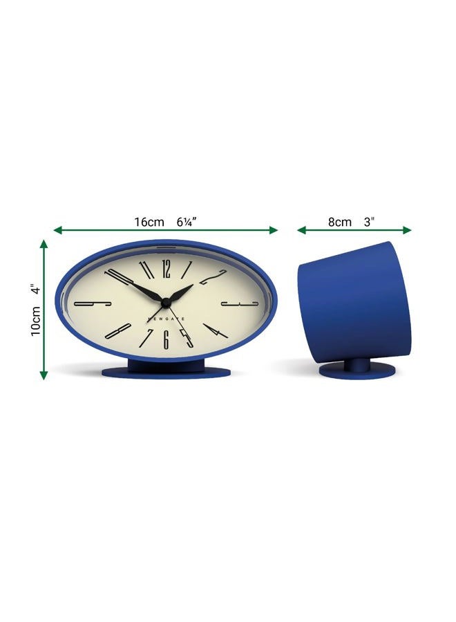 NEWGATE ® Retro Oval Alarm Clock, The 'Ronnie' in Blue by 10 x 16 x 8cm - Image 3