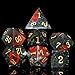 RULE DICE Natural Gemstone DND Dice Set7 Pcs Handmade Red Bloodstone Gem Dice Polyhedral Stone DD Dice - Image 2