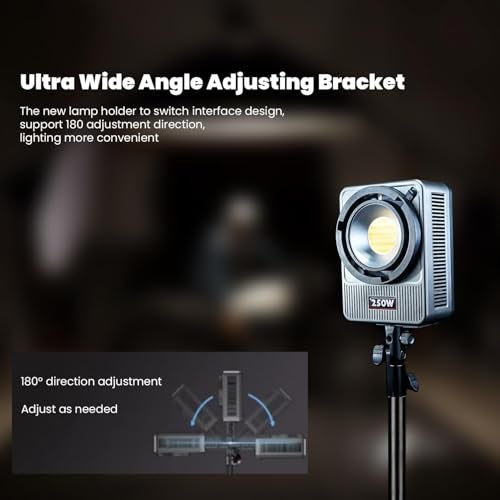 HIFFIN HF-250PRO Wonder Series 250W LED Studio Light | 17,800lm High Brightness | CRI 95+ | CCT 2700K-6500K | Bowens Mount | App Control | Professional Lighting Videography & Studio Setups - Image 5