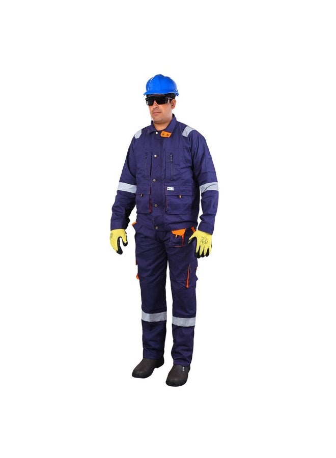 Vaultex TPF 260GSM Cotton Pant & Shirt, Navy Blue, XL - Image 1