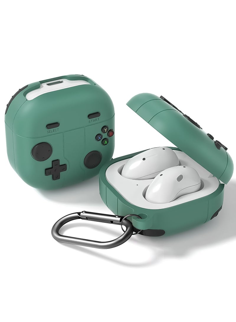 For Samsung Galaxy Buds FE Case 2023 | Galaxy Buds 2 Pro Case 2022 | Galaxy Buds 2 Case 2021 | Galaxy Buds Pro Case 2021 | Galaxy Buds Live 2020 3D Game Console Design Silicone Cover with Carabiner - Image 1