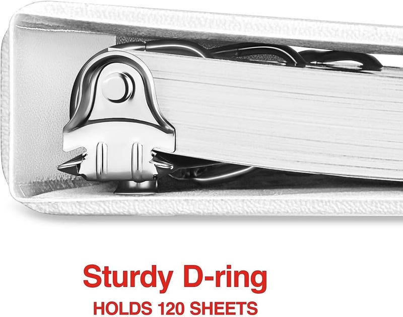 Staples 82618 Standard 1/2-Inch 3-Ring View Binder White (26426-Cc) - Image 3