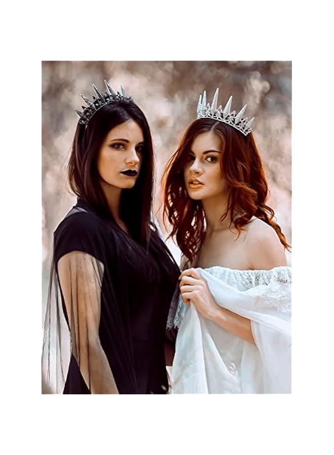 SWEETV Tiaras and Crowns for Women, Crystal Wedding Tiara for Bride, Metal Silver Crown, Costume Party Accessories for Birthday  Prom - Image 5