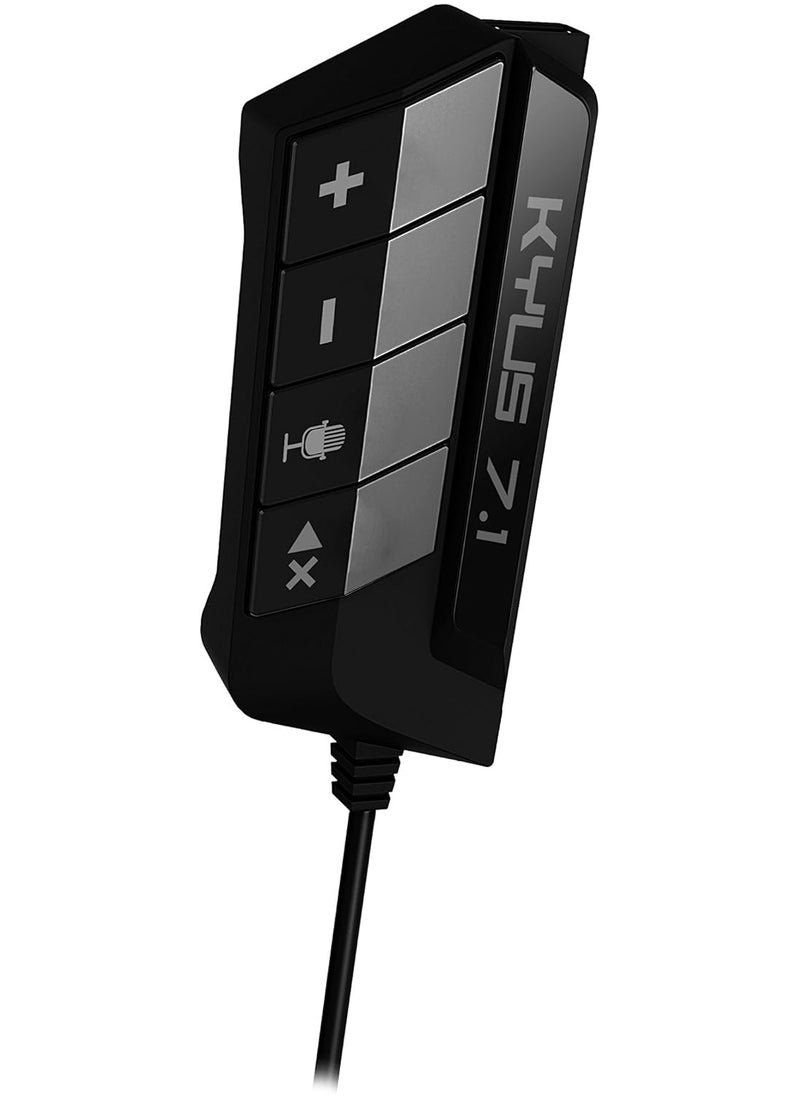 كرووم - سماعة ألعاب USB من KYUS - صوت محيطي 7.1، برنامج متضمن، مشغلات 50 مم، تحكم صوتي مدمج - Image 1