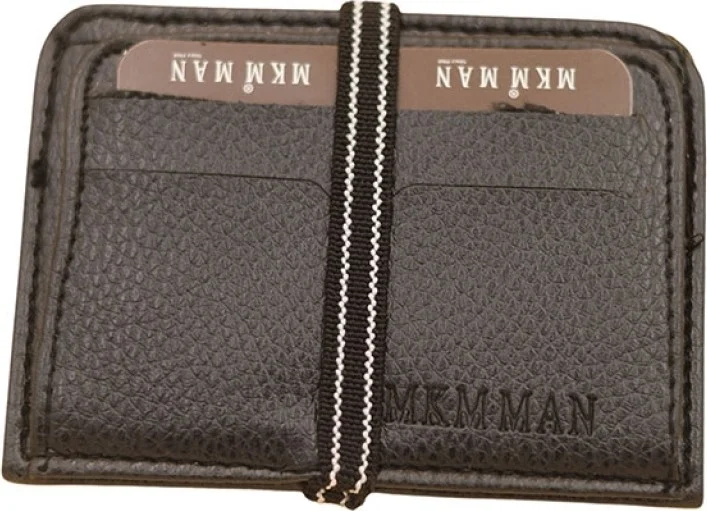 ام كي ام 099037 Thin Business Card Wallet - Pattern-03 - Black -54