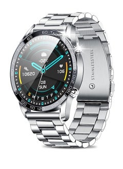 Zoom Plus Bluetooth Calling Stainless Steel Multi-Function Heart Rate Monitor Smartwatch Silver  - Image 1