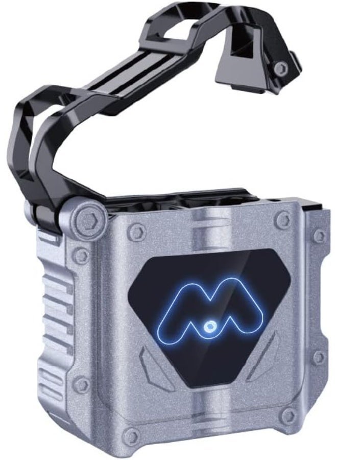 majentik Iron Buds Metal Magnetic Gaming Headphones with Ultra-clear HD Stereo Sound, No-Lag Noise Cancelling, Bluetooth 5.3, Powerful Mic, HD Clarity, Attractive Lighting - Silver, In-Ear - Image 1