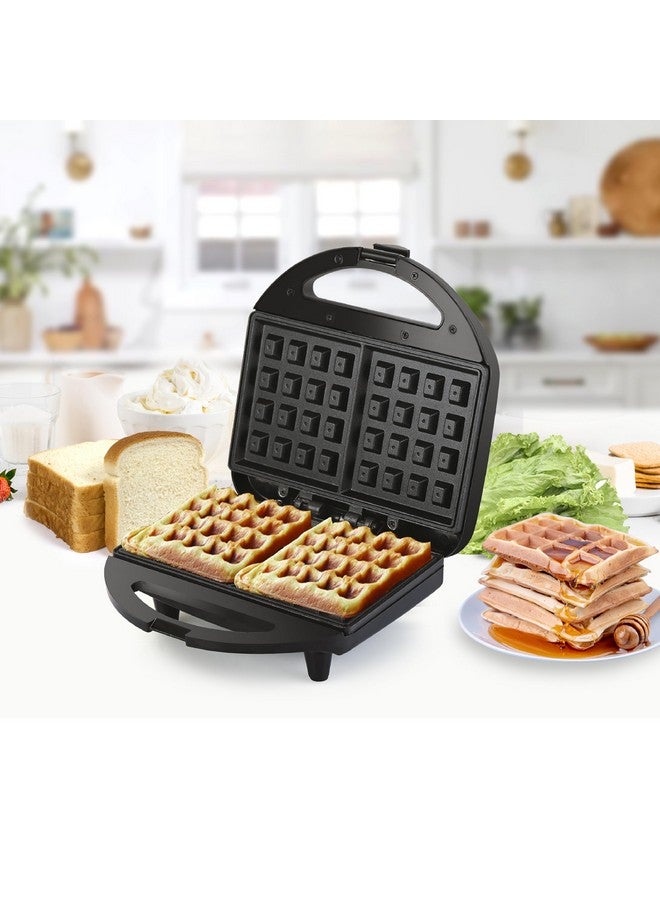Cello Super Club Ultra Waffle Maker | Heavy Nonstick Heating Plate | Stainless Steel Body | Handle with Lock | Heat-Resistant Bakelite Body | Quick & Easy Waffles | 750W | Black - Image 1