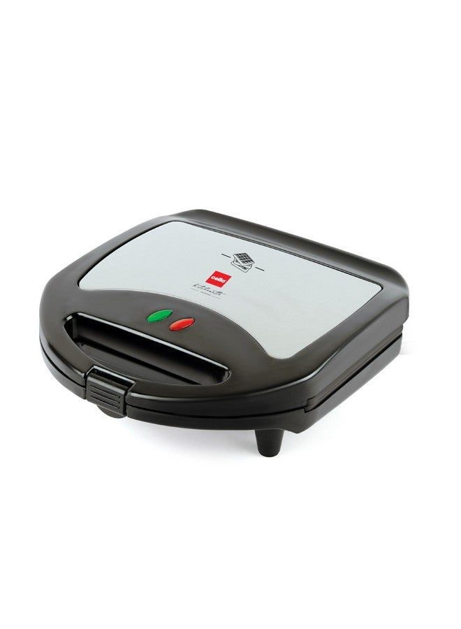 Cello Super Club Ultra Waffle Maker | Heavy Nonstick Heating Plate | Stainless Steel Body | Handle with Lock | Heat-Resistant Bakelite Body | Quick & Easy Waffles | 750W | Black - Image 2